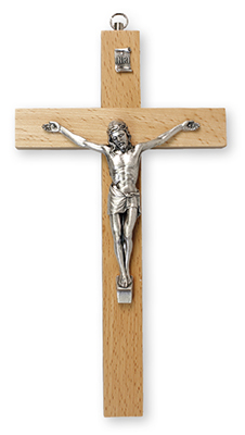 Pear Wood Crucifix  8 inch   (10576)