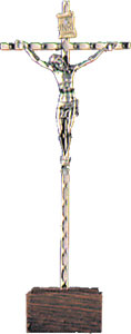 Metal Standing Crucifix 5-1/2 inch   (1115)