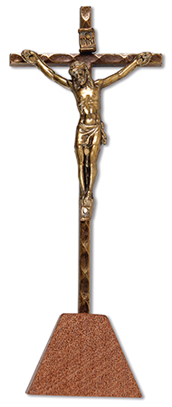 Metal Standing Crucifix 4 inch   (1118)