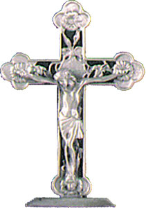 Metal Standing Crucifix 3 1/2 inch   (1122)