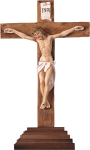 Resin Standing Crucifix 10 1/2 inch   (1180)