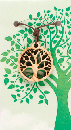 Wood Tree of Life/1 inch Dia. with 30 inch Cord   (12039)