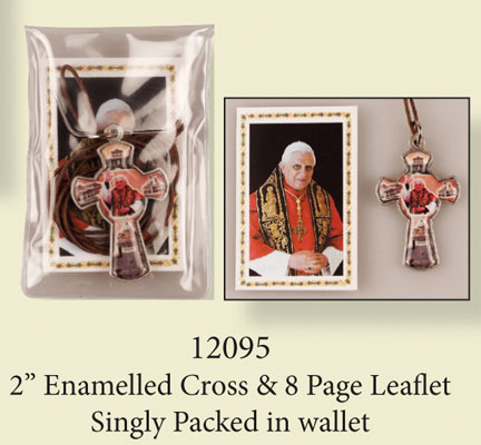 Pope Benedict Cross/Leaflet/Cord/Wallet   (12095)