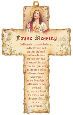 Wood Cross 6 inch/House Blessing   (12506)