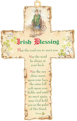 Wood Cross 6 inch/Irish Blessing   (12507)