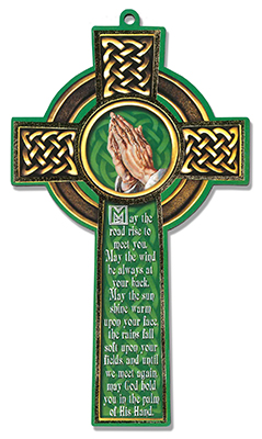 Wood Cross 6 inch/Celtic Cross/Irish Blessing   (12518)
