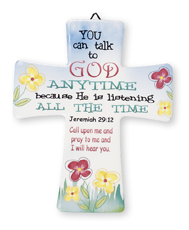 Porcelain Message Cross/You Can Talk To God   (12803)