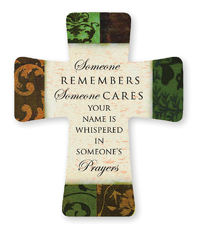 Porcelain Message Cross/Someone Remembers   (12813)