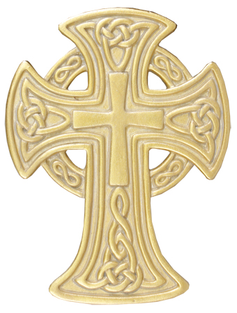 Resin Celtic Cross/Gold Finish   (12903)