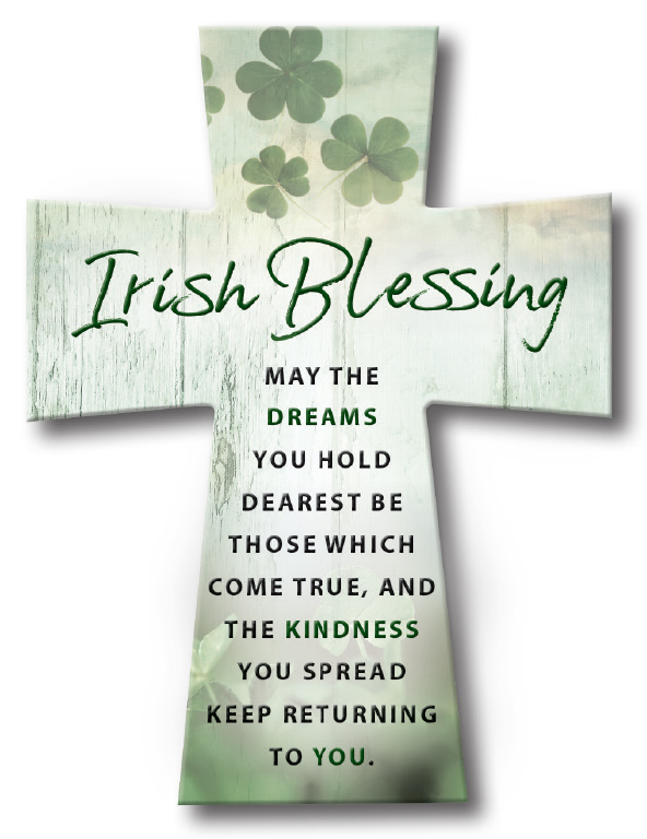 Resin Standing Cross/Irish Blessing (12927)
