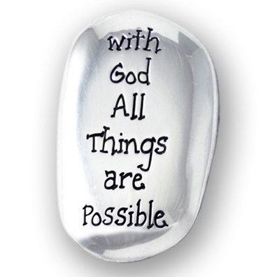 Thumb Stone/Pocket Token/With God..   (13201)