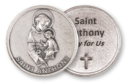 Metal Pocket Token/Saint Anthony   (13301)