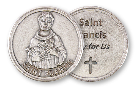 Metal Pocket Token/Saint Francis   (13305)