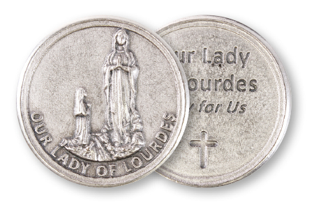 Metal Pocket Token/Our Lady of Lourdes   (13310)