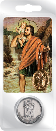 Pocket Token/Card/Saint Christopher   (13563)