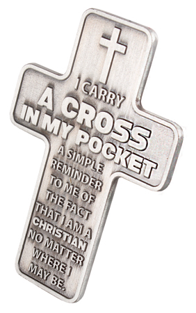 Metal Pocket Message Cross/Message Cross in my Pocket   (13601)