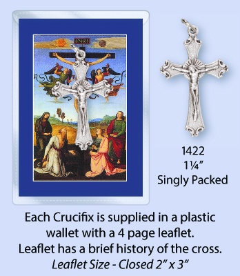 Prayer Leaflet-Crucifix 1 1/4 inch   (1422)