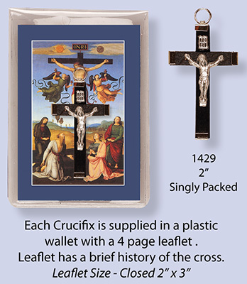 Prayer Leaflet-Crucifix 1 3/4 inch   (1429)