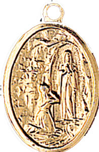 Medal 1 inchAluminium - Lourdes   (1520/LDS)