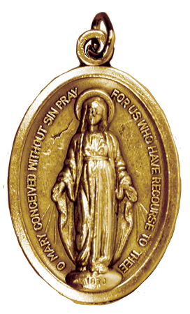 Brass Plated Medal Miraculous   (1522/MIRAC)