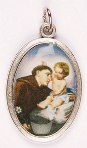 Medal - Oxidised/St. Anthony Picture   (1525/ANT)