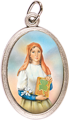 Medal - Oxidised/St.Dymphna Picture   (1525/DYM)