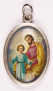 Medal - Oxidised/St. Joseph Picture   (1525/JOS)