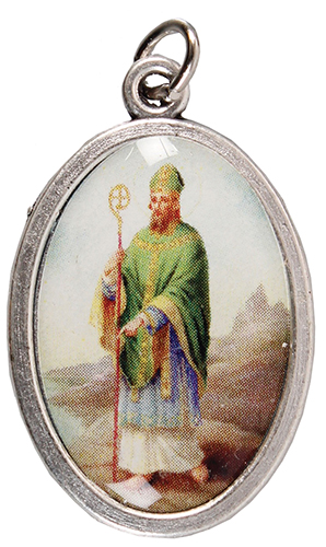 Medal - Oxidised/St. Patrick Picture   (1525/PAT)
