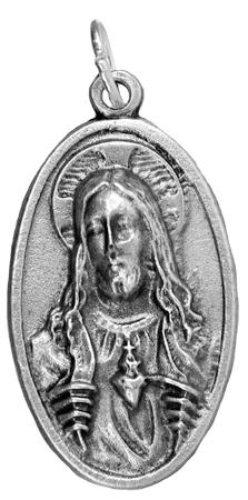 Sacred Heart Medal - Oxidised   (1535/SH)