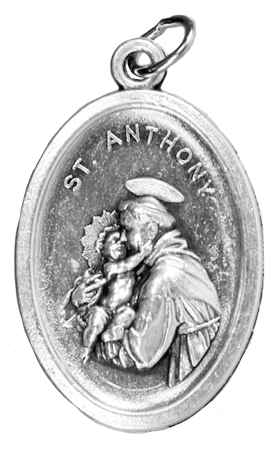 Oxidised Medal/Anthony.   (1560/ANT)