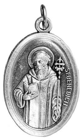 Oxidised Medal/Benedict.   (1560/BEN)