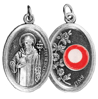 Oxidised Relic Medal/Saint Benedict   (1565/BEN)