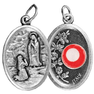Oxidised Relic Medal/Lourdes   (1565/LDS)