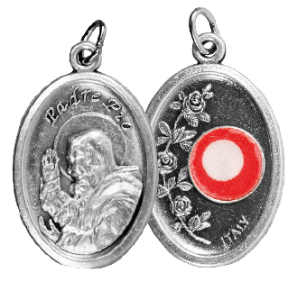 Oxidised Relic Medal/Saint Pio   (1565/PIO)