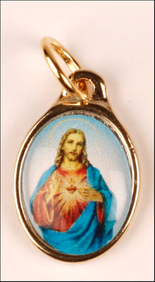 Medal with Picture - Sacred Heart   (1571/SH)