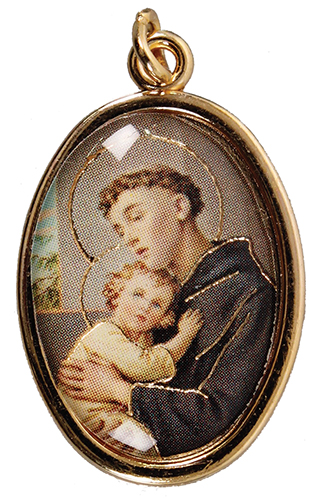Medal/Gold Finish/Saint Anthony Picture   (1580/ANT)
