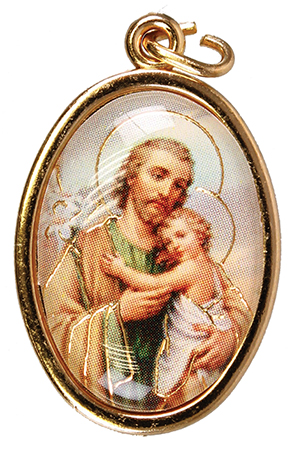 Medal/Gold Finish/Saint Joseph Picture   (1580/JOS)