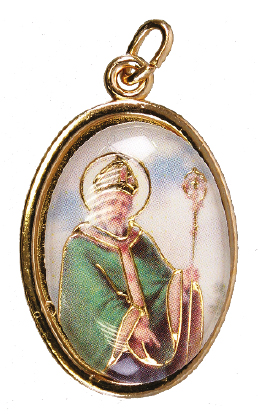 Medal/Gold Finish/Saint Patrick Picture   (1580/PAT)