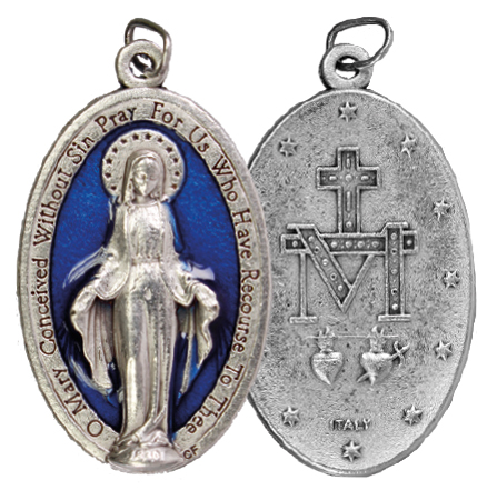 Miraculous Medal With Varnish 1 1/2 inch   (1595)