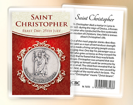 Metal Pocket Token/Leaflet/St.Christopher   (16303)