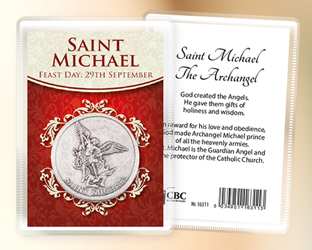 Metal Pocket Token/Leaflet/Saint Michael   (16311)