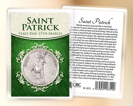 Metal Pocket Token/Leaflet/Saint Patrick   (16312)