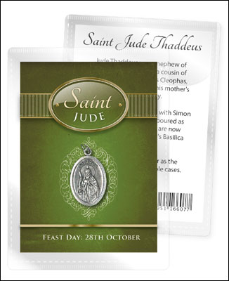Leaflet/Oxidised Medal/Saint Jude   (16607)