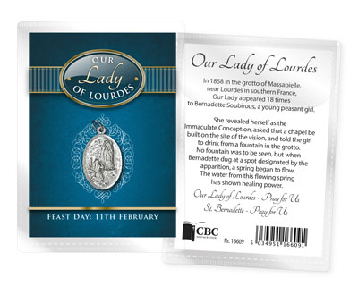 Leaflet/Oxidised Medal/Lourdes   (16609)