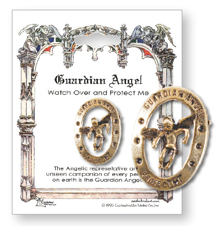 Metal Brooch - Guardian Angel   (1675)