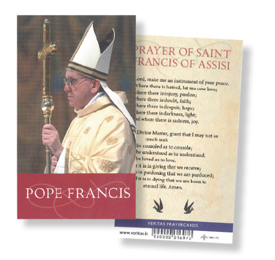 Pope Francis Prayer Leaflet - Laminated   (16976)