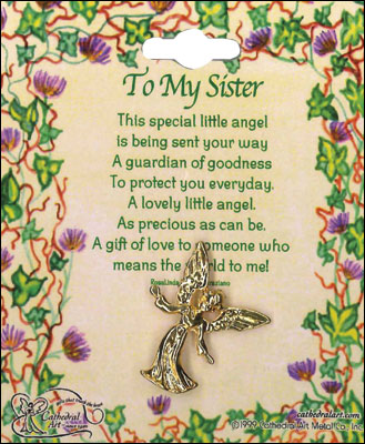 Angel Pin Brooch/To My Sister   (1719)
