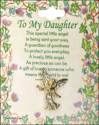 Angel Pin Brooch/To My Daughter   (1722)