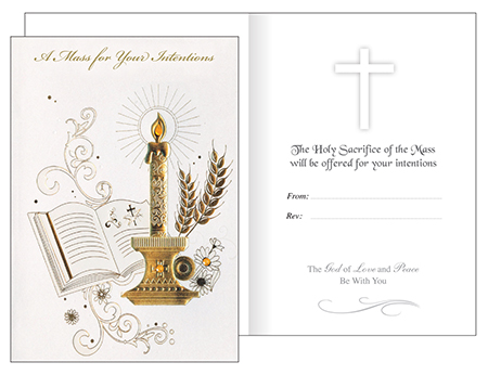 Card/Mass Intention/With Stones/ 1 Design   (20140)
