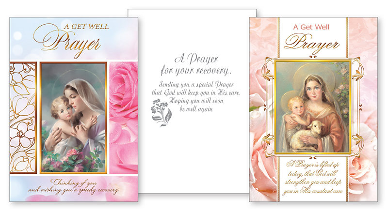 Card - A Get Well Prayer - 2 Designs   (20202)
